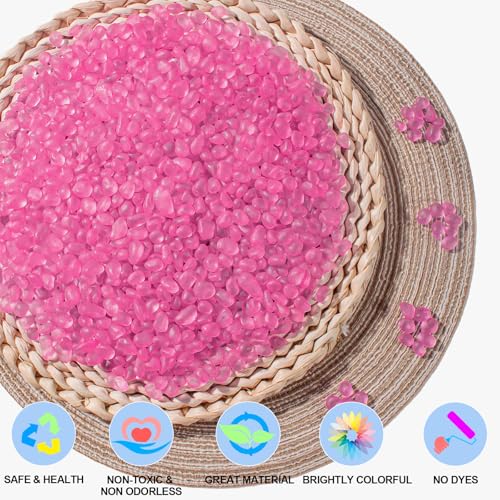 Keedolla Aquarium Rocks Betta Fish Tank Gravel, 8oz Frosted Sea Glass Marbles Gemstones for Vase Fillers, DIY Crafts and Home Decor - Rose Red, 6-9mm - color: Rose Red, size: 0.5 LB