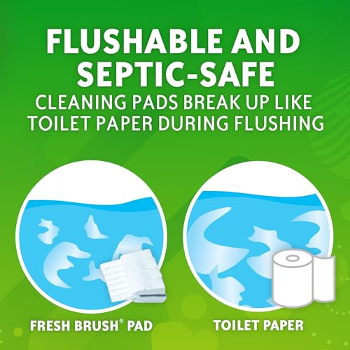 Scrubbing Bubbles Toilet Bowl Wand Cleaner Refills, Fresh Brush Heavy Duty Cleaner Toilet Refill Pads, Removes Limescale & Odors, Citrus Scent, 8 Count (Pack of 1) - size: 8 Count (Pack of 1)