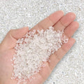 T4U Tumbled Chips Stones Crushed Crystal Quartz 1 LB, Irregular Shaped Gravels Pebbles Healing Stones, DIY Smoothed Rocks for Potted Plant,Resin Art,Vase Fillers Aquarium Gravel Rocks (Clear) - color: #3 - Clear, size: 1 LB
