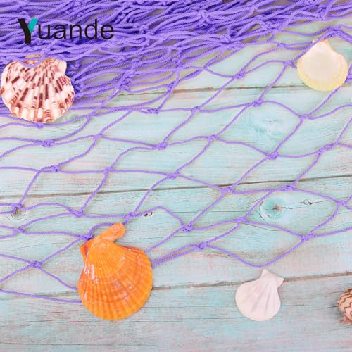 2 Pack Fish Net Decorations for Party - color: Light Purple