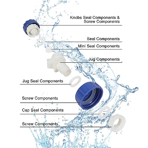 REDCAMP 3.9 Gallon/15L Portable Water Container with Spigot,Camping Water Jug,Camping Water Container, Large Water Tank,Portable Emergency Water Storage for Camping,Hiking,Hurricane Supplies, 2 Pack - color: White, size: 3.9Gal/512Ounces, 2 Pack