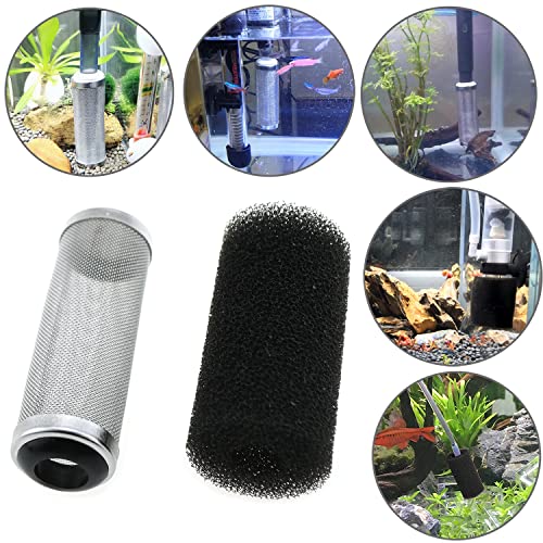 Stainless Steel Aquarium Filter Guard 16mm Pre-Filter Sponge Aquarium Filter Protector Cover Kit for Fish Tank Inlet Pond