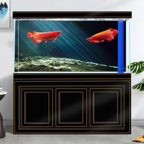 24X16 Inches Fish Tank Aquarium Background, 3D Black Sunshine Underwater World Background Decor, Undersea Theme Durable Polyester Background with 8 EVA Double-Sided Tapes - size: 24X16in/60X40cm