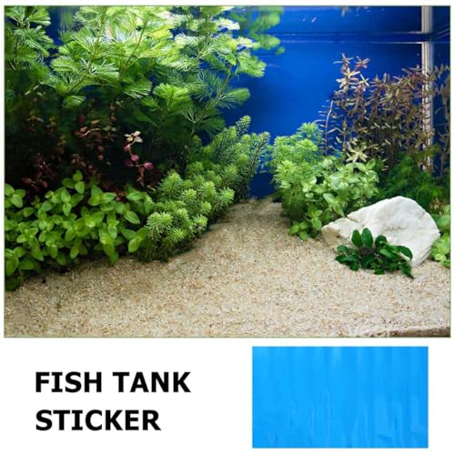 FRCOLOR 2Pcs Aquarium Background Sticker 19.7X32.3 Inch Double-Sided Solid Color Glass Decal for Fish Tank Decoration Waterproof Aquarium Accessories