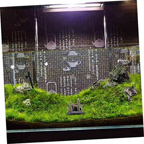 LIOOBO Antique Mini Castle Aquarium Ornament Aquatic Decoration for Freshwater Saltwater Fish Tanks Provides Hiding Spot Visual Appeal Design