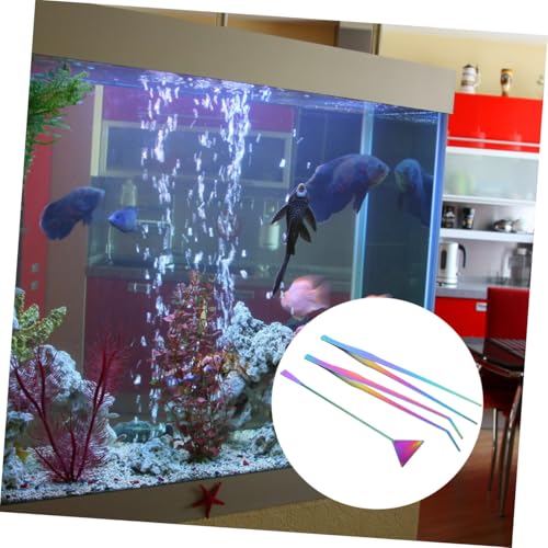 3pcs Stainless Steel Aquarium Tools Set Spatula Tweezers for Aquarium Cleaning Aquascaping