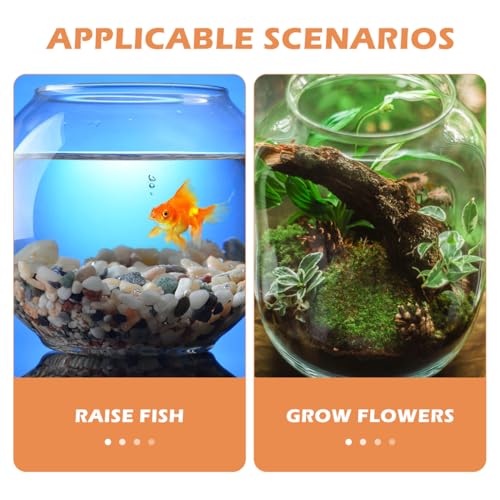 Desktop Fish Tank Globe Small Plastic Fish Bowl 3-Pack 5.90X5.90X5.11In Office Aquarium Household Decor - size: 15X15X13CM