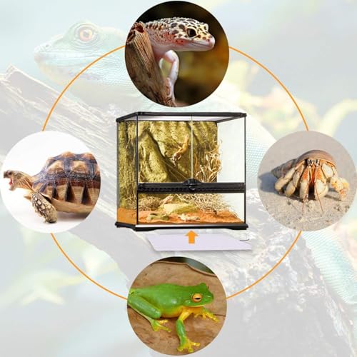 Aiicioo Under Tank Heater Thermostat - Reptile Heating Pad with Temperature Control Reptile Heat Mat for Combo Set for Hermit Crab Lizard Terrarium 16W - size: 8" X 12"(16W) with Thermostat