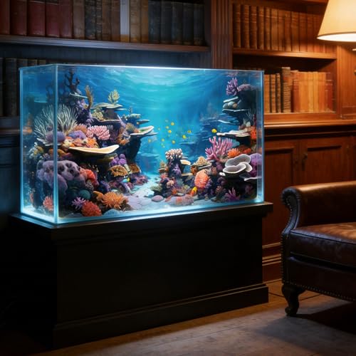 Aquarium Background Poster, Fish Tank Background Sticker, 3D Corals Vibrant Underwater Scenery for Stunning Aquarium Decorations 10 20 Gallon Tank (15.7" x 23.6" in) - size: 15.7" x 23.6" In