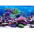 FILFEEL Aquarium Background Fish Decorations Pictures PVC Adhesive Poster Underwater Backdrop Decoration Paper Cling Decals Sticker(61 * 30cm)