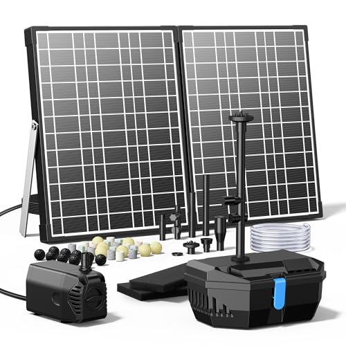NFESOLAR Solar Fountain Kit, 30W Solar Pond Pump with Pond Filter, 200 GPH Submersible Pump, 4 Sprayers for Outdoor Pond 200-600 Gallons, Fish Tank and Garden Water Features N3213 - size: 30W