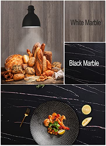 Large 24x24in Photo Backdrop Board: 3PCS 6Patterns Product Photography Backdrops for Food Jewelry, Background Table Top Small Shooting Kit (XL Size 24x24in) - color: Black White Brown