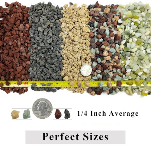 FANTIAN 2 lbs Red Lava Rocks for Plants,1/4 Inch Crush Volcanic Rock Gravel Potting Mix for Succulent Cactus Bonsai Aquarium Fire Pits and Garden Landscaping - color: Red Lava Rocks