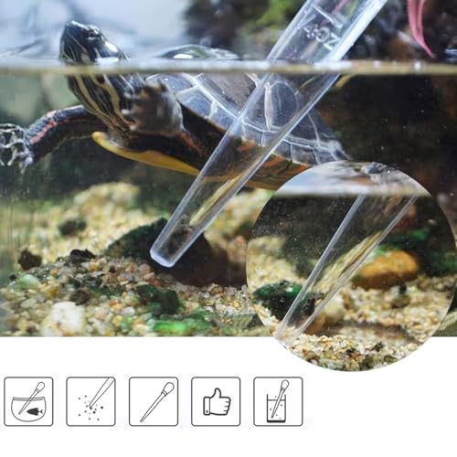 Aquarium Water Changer & Gravel Cleaning Tube, Manual Fish Tank Siphon Vacuum Cleaner with Coral Feeder Dropper, Multipurpose Waste Extractor for Marine Reef & Freshwater Tanks - color: Blue, size: 1PC