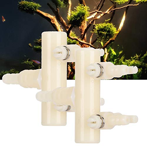 2PCS Aquarium Air Control Lever Valve, Distributor Splitter Pump Accessories Set Plastic Easy Aquarium Air Pump Special Splitter Valve with Diverter Adjustable(S 2 Heads) - color: 2 heads