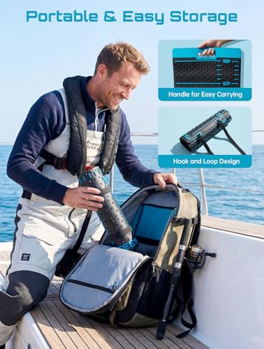 Seesii Fish Fillet Mat with 25" Integrated Ruler, Portable Anti-slip Cutting Board, Easy to Clean for Outdoor Fishing, Filleting