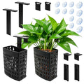 2 PCS Adjustable Aquarium Plant Holder, Fish Tank Plants Holder, Aquarium Plant Basket with Extendable Hook and Suction Cup for Fish Tank Aquaponic Cultivation