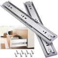 Soft Close Stainless Steel Drawer Slides 1 Pair Full Extension 10 12 14 16 18 20 22 24 inch Side Mount Dresser Cabinet Replacement Ball Bearing Rails Runner 100LB - size: 14 Inch, style: Stainless soft close-1 pair