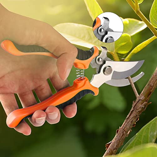 Bonsai Tools Set, 20 Pcs Gardening Succulent Tree Indoor Beginner Tool Kit, Include 262 Feet Bonsai Wire, 29.5"x29.5" Plant Repotting Mat, Leather Bag, Bonsai Scissors, Pruning Shears, Gifts for Women - style: Orange