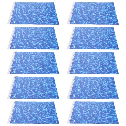 10sheets Water Ripple Pattern Sticker Simulated Water Paper for Wall Decor DIY Craft