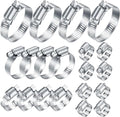 20Pcs Adjustable Stainless Steel Hose Clamps Assortment Kit, 1/4-2 in (6-51mm) Worm Gear Pipe, Fuel LineHeavy Duty for Plumbing, Washing Machine, Mechanical，Garden and Automotive Hose Connections - size: 20 pcs (1/4'' - 2'')