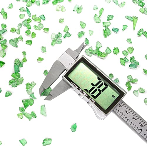 Crushed Glass for Resin Art - 3-6mm Light Green, 1.5lb | Broken Glass Pieces for Crafts, Vase Filler & Fire Pit Media | Decorative Stones - color: Light Green