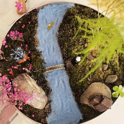 FANTIAN 5 lbs Blue Sand, 0.4-0.8 mm Decorative Sand for Aquarium, Fish Tank, Succulents, Candle, Vase, Wedding Ceremony, Arts Crafts and Bowl Fillers - color: Blue, size: 5 LB