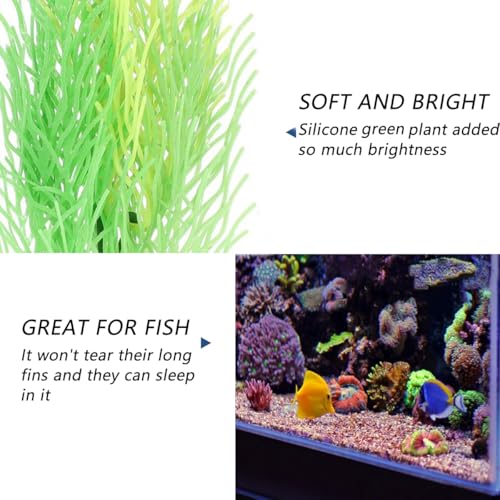 Aquarium Plants Artificial Silicone Green Fish Tank Decorations Plastic Plants Betta Fish Tank Accessories Aquarium Decor