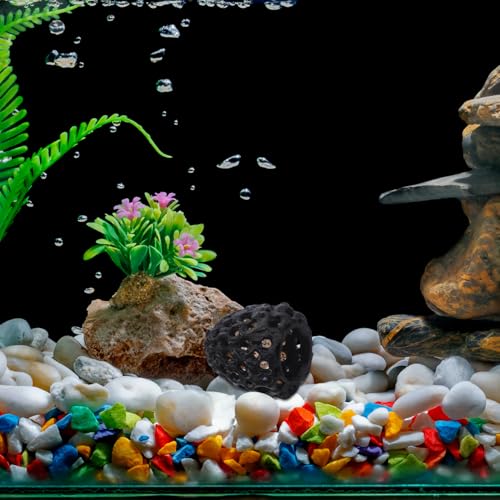 Garneck Shrimp Hide Aquarium Cave: Black Dome Shelter with Suction Cup Betta Fish Hideout Tunnel Tank Decor Ornament for Freshwater Habitat Guppy Snail Crawfish Plants Moss - color: Black