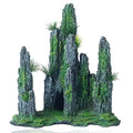 FEDOUR Aquarium Mountain View Stone Ornament Tree Rock Cave Landscape, Large Aquarium Ornament Rock Artificial Fish Tank Decoration