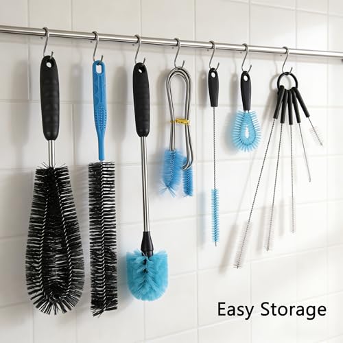 7pcs Fish Tank Cleaning Brushes Kit Beta Fish Aquarium U-Shape Brush Extra Long Filter Nylon Tube Flexible Hose Tank Cleaning Tools for Acrylic Fishes Tanks Kitchen Glasses Drinking Straws