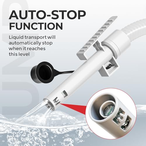 Rechargeable Fuel Transfer Pump with Auto Stop Sensor, Fast 3.2 GPM Flow Gas Can Pump Portable Fuel Pump, Lithium-Ion Battery Gas Transfer Pump for Gasoline, Oil, Diesel, Gifts for Men Fathers Day