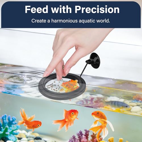 Aquarium Feeding Ring Small Round Floating Fish Food Feeder Food Holder with Suction Cup for Betta Goldfish Guppy Turtle Tank Accessries (1Pack) - size: 1Pack