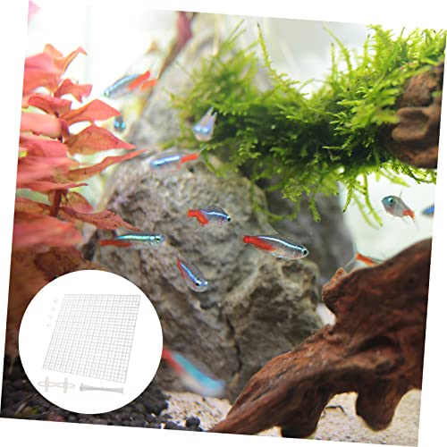UKCOCO 1set Fish Tank Divider Grid Isolation Board Easy to Install Aquarium Supplies Includes Clips and Cable Ties for Breeding and Isolation Needs