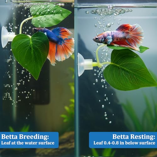 Kathfly 18 Pcs Aquarium Decorations Rock Set 4 Hideaway Rock Cave 2 Betta Fish Leaf Pad 1 Acrylic Tube Tunnel 11 Artificial Seaweed for Aquatic Pets to Breed Play and Rest Betta Shrimp Habitat