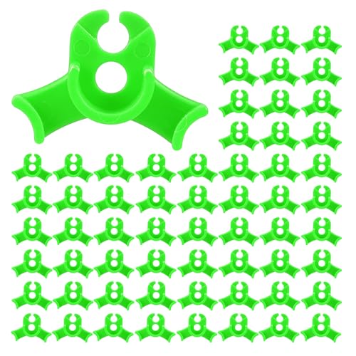 LucyPhy 60 Pack Plant Bender Angle Adjustable Plant Training Clips Low Stress Training Clips 90 Degrees Plant Stem(Circle Style,Green) - color: Green, size: 60Pack