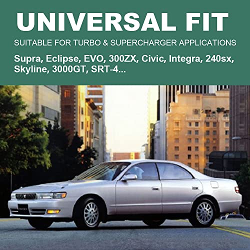 Vacuum PU Tubing and Push Lock Fittings Kit 1/8" NPT to 1/4" Tubing for Turbocharged Vehicles' Wastegate, Solenoid, BOV