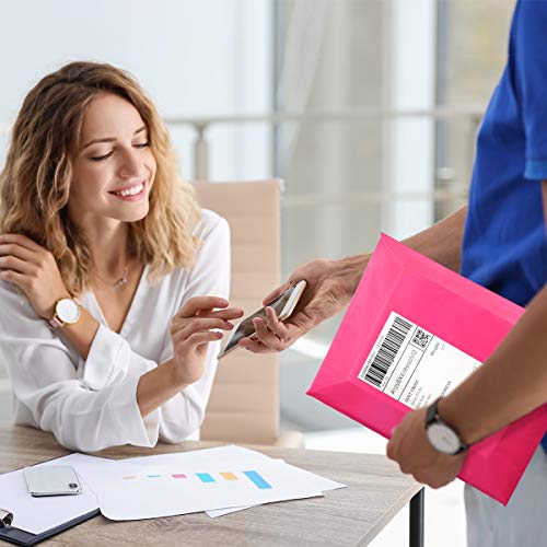UCGOU 14x17 Hot Pink Poly Mailers Shipping Bags 100 Pcs Large Poly Mailers Mailing Bags for Shipping Clothes Self Sealing Package - color: Hot Pink, size: 14x17
