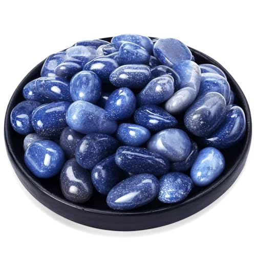 Blue Aventurine Healing Crystal Stone Set - 24 Pieces, 0.6" Natural & Polished Stones for Healing, Meditation, Reiki, Chakra, Crafting & Decoration - color: Blue Aventurine, size: 0.6"
