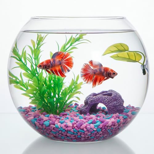 Thinp 4 Pack Betta Fish Leaf Pad, Betta Leaf Hammock Fish Tank Decorations Aquarium Decor Simulating The Natural Habitat with Plastic Suction Cup for Sleeping Resting Hiding Playing Breeding