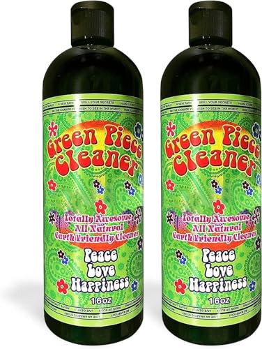 Green Piece® Cleaner - Two of the 16 oz Bottles of Glass Cleaner (Made in USA) - Including a 100% Stainless Steel Reamer - 3 in 1 tool - Excellent for grimey pieces - style: 16 Fl Oz (Pack of 2) + Reamer