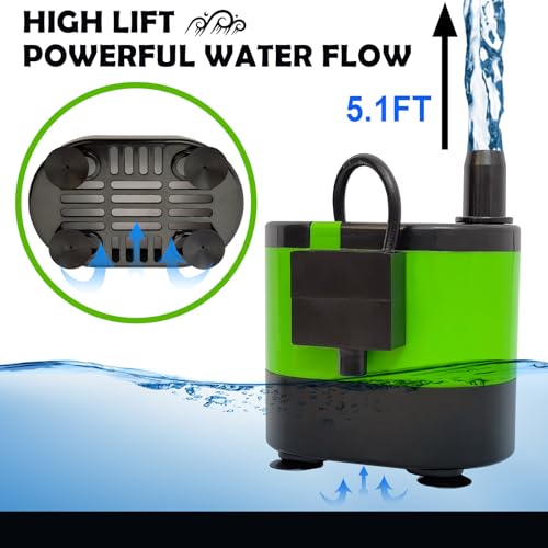Automaitc Condensate Pump Small Sump Pump For Air Conditioner Dehumidifier Swamp Cooler Pump Evaporative Air Cooler Green-2 - size: Medium (5.1FT 280GPH)