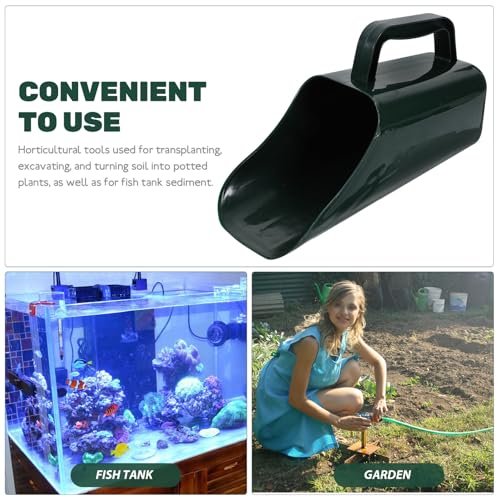 Toddmomy 2pcs Fish Tank Gravel Shovel with Handle, Sediment Clearing Scoop for Aquarium Soil Cleaning, Handheld Mud and Sand Removal Tool for Small Aquariums