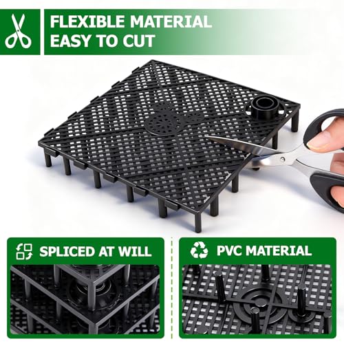 Sieral Under Gravel Aquarium Filter for 20-29 Gallon Tanks, 10 Pcs 5.7'' x 5.7'' Plates, Under Gravel System for Clean Water, with 2 Uplift Tube and 1 Filter Cotton, for Fish Tank Fresh and Saltwater - color: Black, size: 20 - 29 Gallons