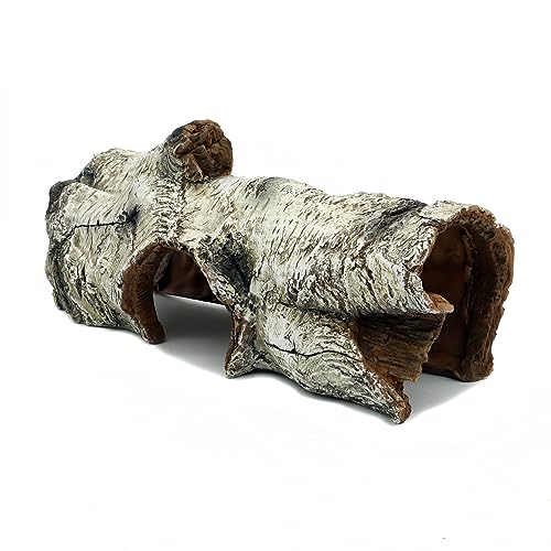 JIHAQUA Aquarium Resin Bark Terrarium Decor, Lizard, Snake or Reptile Hide,Lizard, Spider and Aquarium Fish Hide Cave (Medium Bark A)