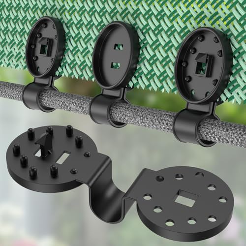 Heavy Duty Round Shade Cloth Clips 40 Pcs - Plastic Garden Net Clamps for Shade Cloth for Garden, Tarp Clips Heavy Duty, Anti Bird Netting, Sun Shade Sail, Windproof Awning Clamp