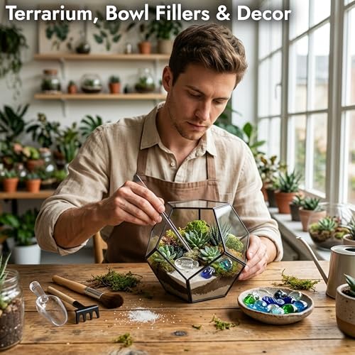 Glass Beads (12pcs) Premium Gemstones Glass Beads for Vases Flat Glass Marbles Decorative Pebbles Mosaic Beads Gems Vase Fillers Floral Stones Aquarium Table Scatter Decor (Shaped Glass Pebbles) - color: Shaped_Mixcolor