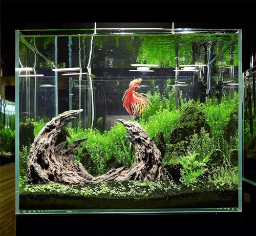 Novelsite Premium Large Sandstone Canyon Rock Formation - Lifelike Aquarium Decor for Fish Tank, 17" x 8.6" x 5" - Enhance Aquatic Landscape with Realistic Natural Look - color: Grey Rockery, size: Canyon-L