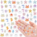 150pcs Mini Resin Animal Figures Miniature Ocean Statues Mixed Marine Animal Ornaments Tiny Sea Animals Set for Aquarium Fish Tanks Dollhouses Gardens Landscape DIY Crafts Nail Art Decor