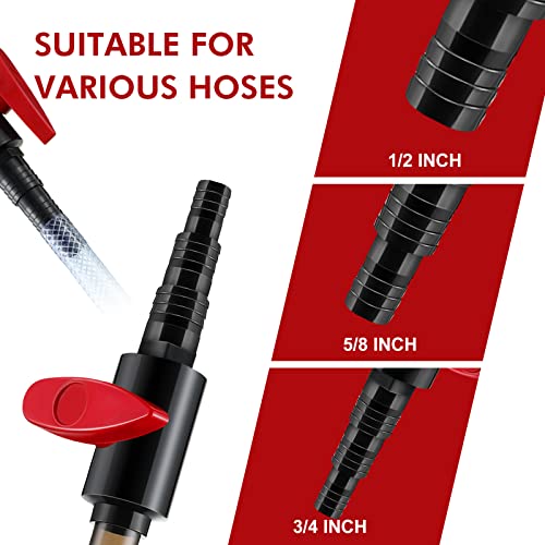 Dreyoo Aquarium Water Changer Hook with Flow Switch, Quickly Fill and Drain Fish Tank, PVC Aquarium Water Filler, Suit for 1/2'', 5/8'' 3/4'' Hose